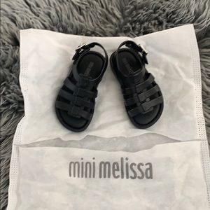 Mini Melissa size 5 black sandals